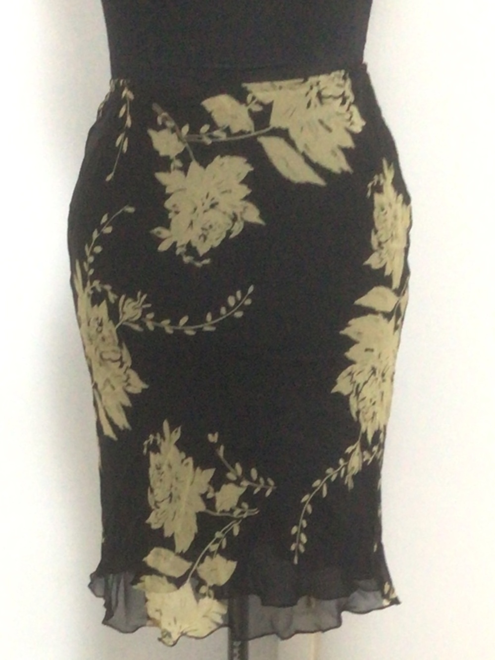 Vintage Lapis Silk Skirt